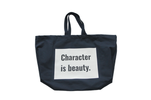 The ‘Character is Beauty’ Oversized Tote Bag (Navy)