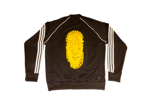 1st  Release Special  Edition: Re-Worked Adidas Iyoba Idia Embroidered Tracksuit Top (Black/Gold)