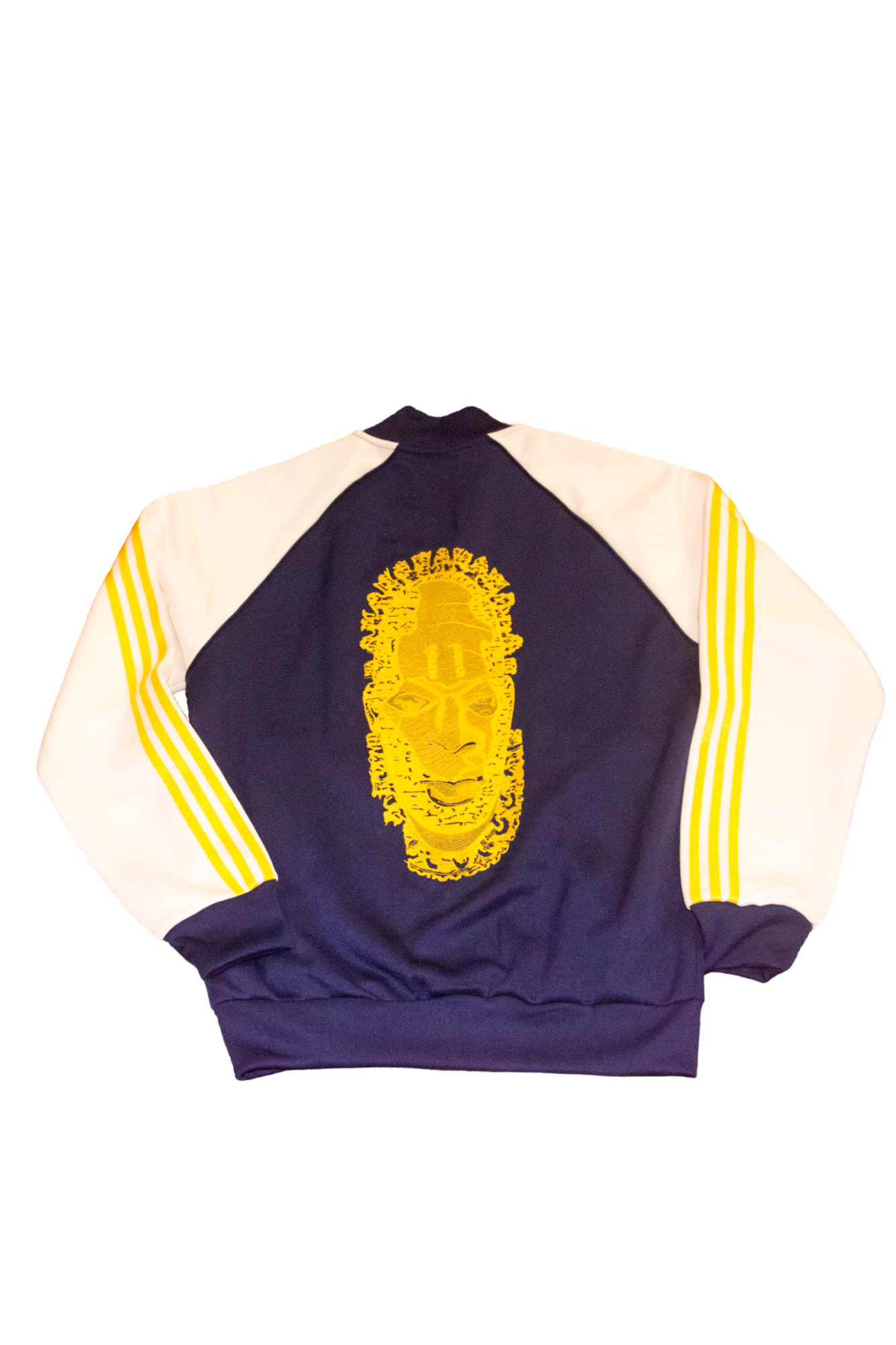 Special Edition: Re-Worked Adidas Iyoba Idia Embroidered Tracksuit Top (Blue/White/Gold))