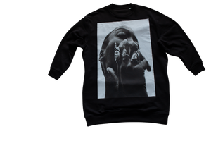 "Queen & Kingdom" Oversize Sweater Dress (Black)