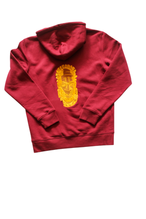 Unisex  Iyoba Idia Max Hoodie (Back) Burgundy