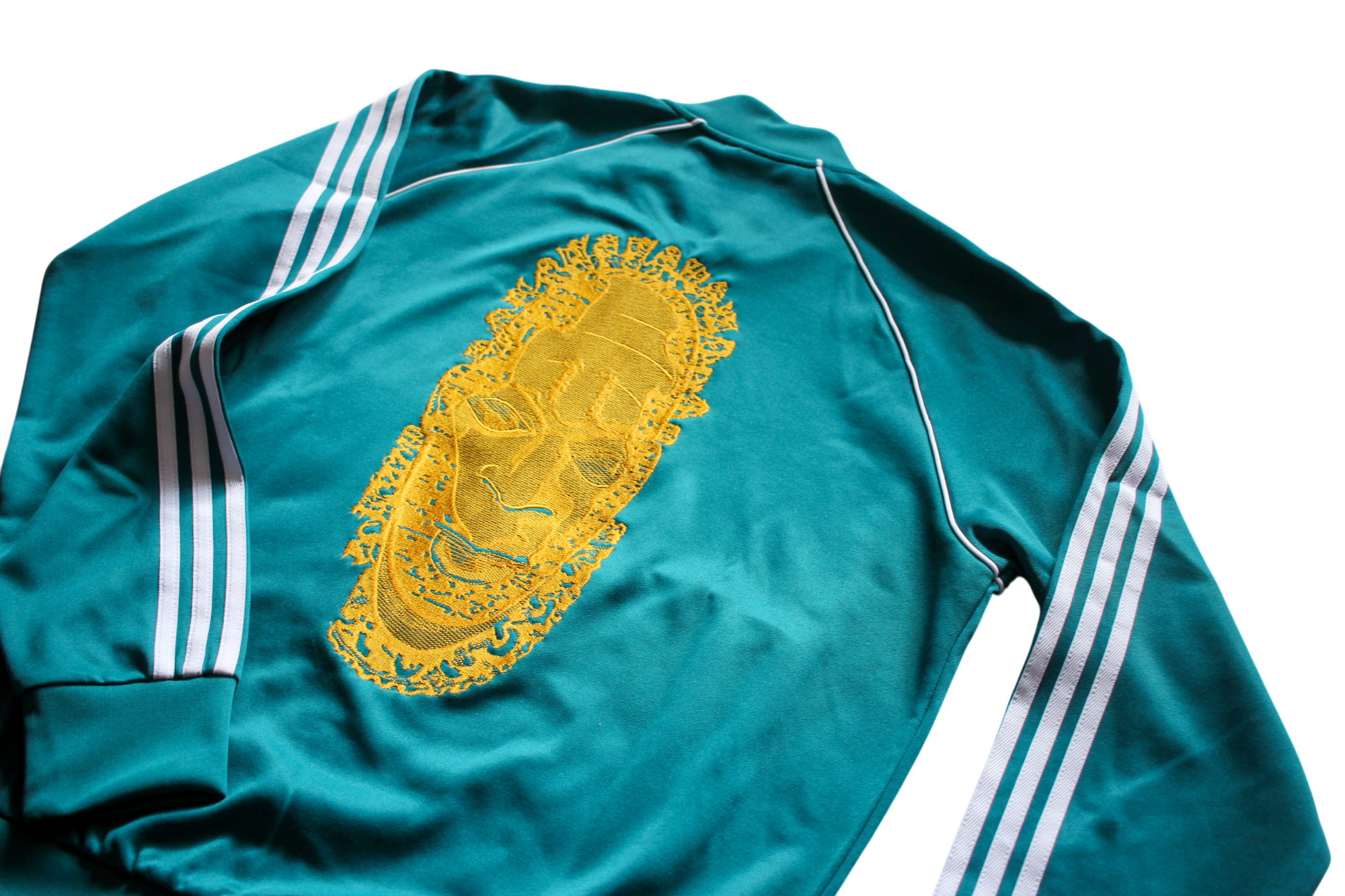 Special Edition: Re-Worked Adidas Iyoba Idia Embroidered Tracksuit Top (Legacy Teal)