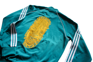 Special Edition: Re-Worked Adidas Iyoba Idia Embroidered Tracksuit Top (Legacy Teal)
