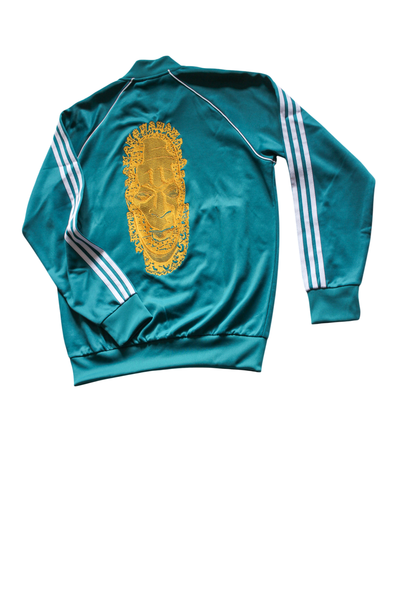 Special Edition: Re-Worked Adidas Iyoba Idia Embroidered Tracksuit Top (Legacy Teal)