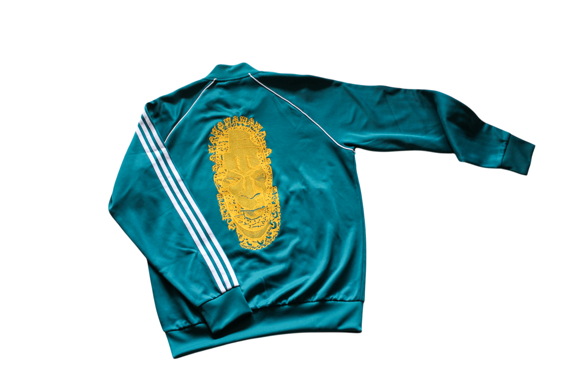 Special Edition: Re-Worked Adidas Iyoba Idia Embroidered Tracksuit Top (Legacy Teal)