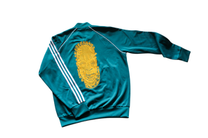 Special Edition: Re-Worked Adidas Iyoba Idia Embroidered Tracksuit Top (Legacy Teal)