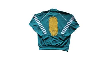 Special Edition: Re-Worked Adidas Iyoba Idia Embroidered Tracksuit Top (Legacy Teal)