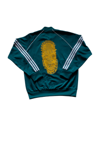 Special Edition: Re-Worked Adidas Iyoba Idia Embroidered Tracksuit Top (Legacy Teal)