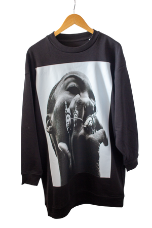 "Queen & Kingdom" Oversize Sweater Dress (Black)