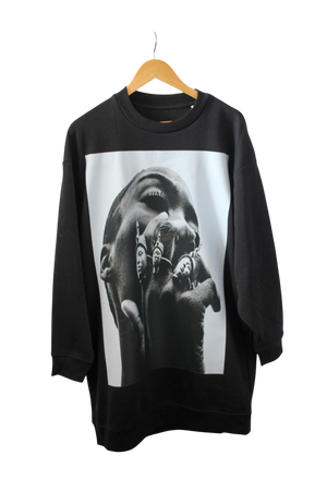 "Queen & Kingdom" Oversize Sweater Dress (Black)