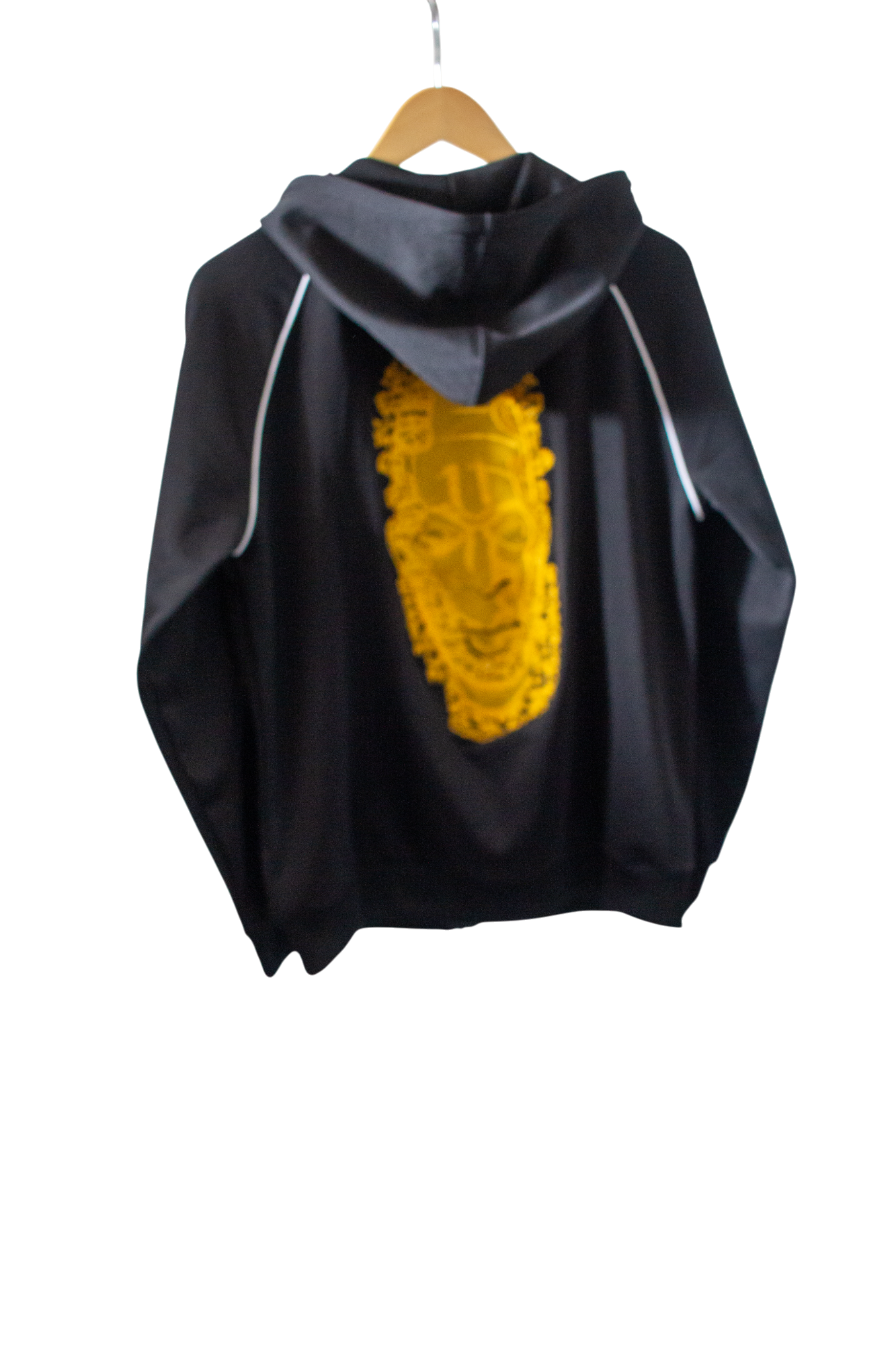 Special Edition: Re-Worked Adidas Women's  Iyoba Idia Embroidered Hooded Tracksuit Top (Black/White)