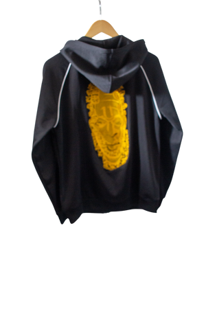 Special Edition: Re-Worked Adidas Women's  Iyoba Idia Embroidered Hooded Tracksuit Top (Black/White)