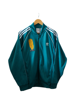 Special Edition: Re-Worked Adidas Iyoba Idia Embroidered Tracksuit Top (Legacy Teal)