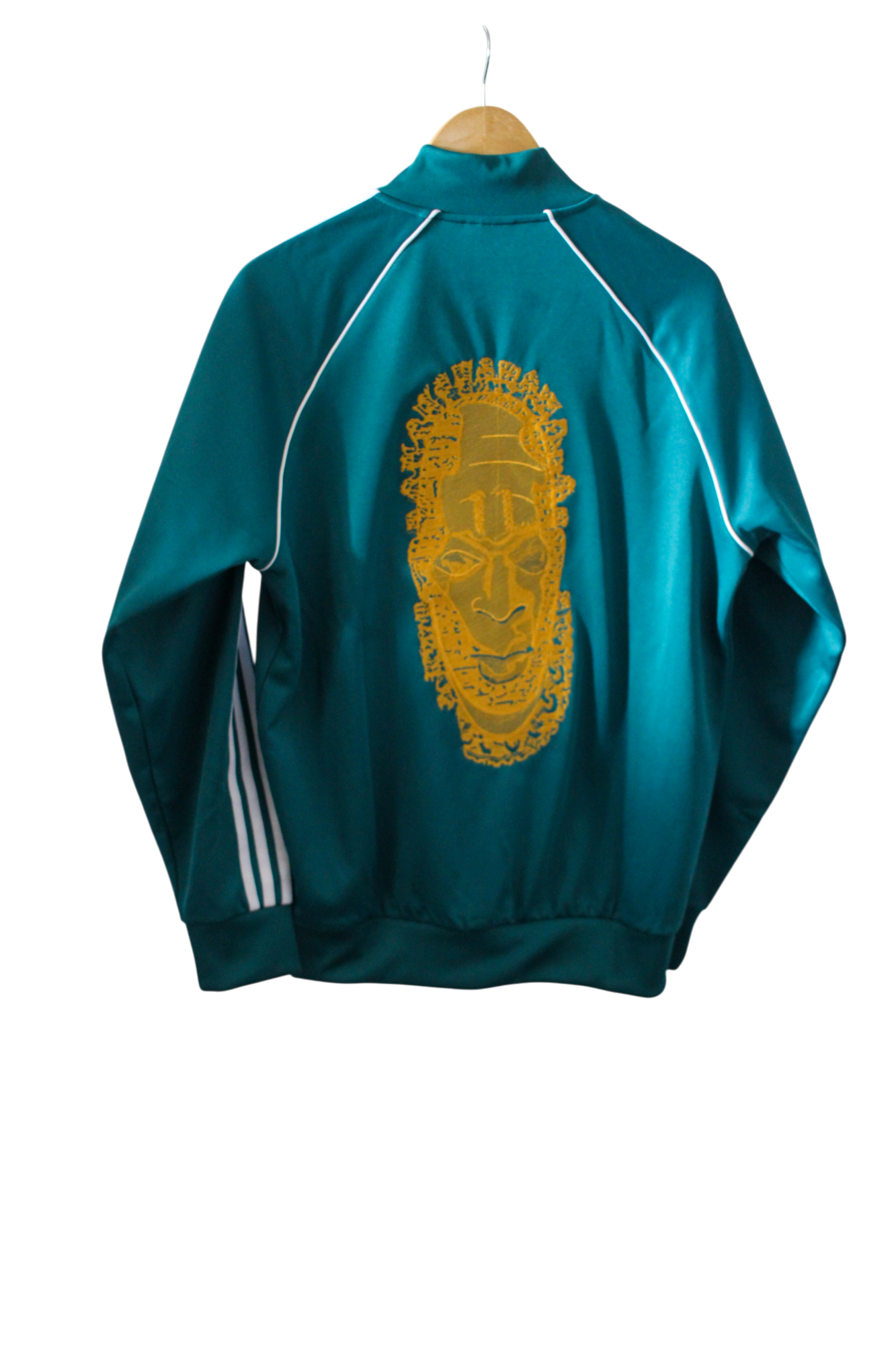 Special Edition: Re-Worked Adidas Iyoba Idia Embroidered Tracksuit Top (Legacy Teal)