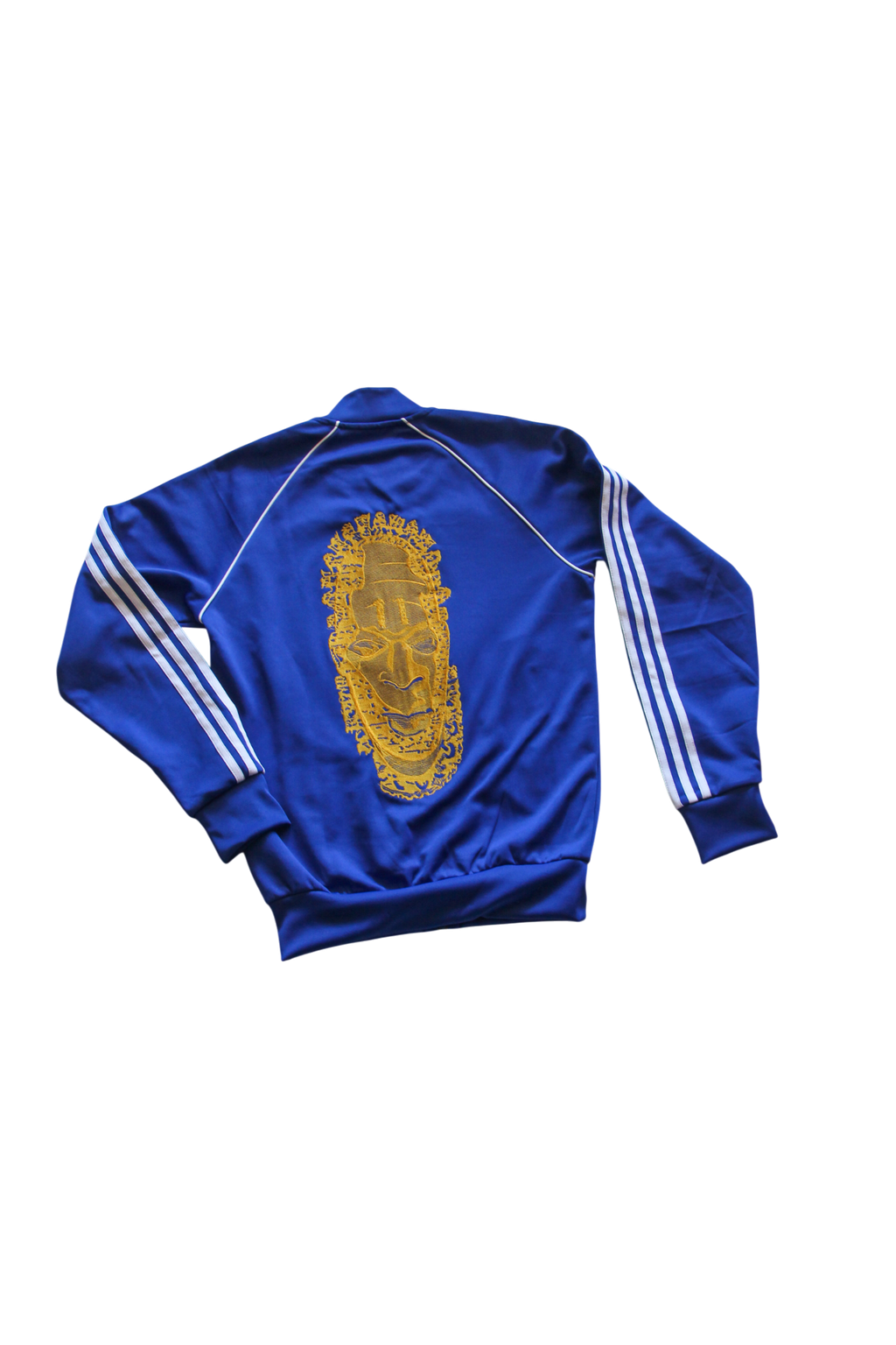 Special Edition: Re-Worked Adidas Iyoba Idia Embroidered Tracksuit Top (Semi Lucid Blue) (Copy)