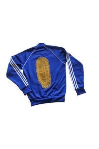 Special Edition: Re-Worked Adidas Iyoba Idia Embroidered Tracksuit Top (Semi Lucid Blue) (Copy)