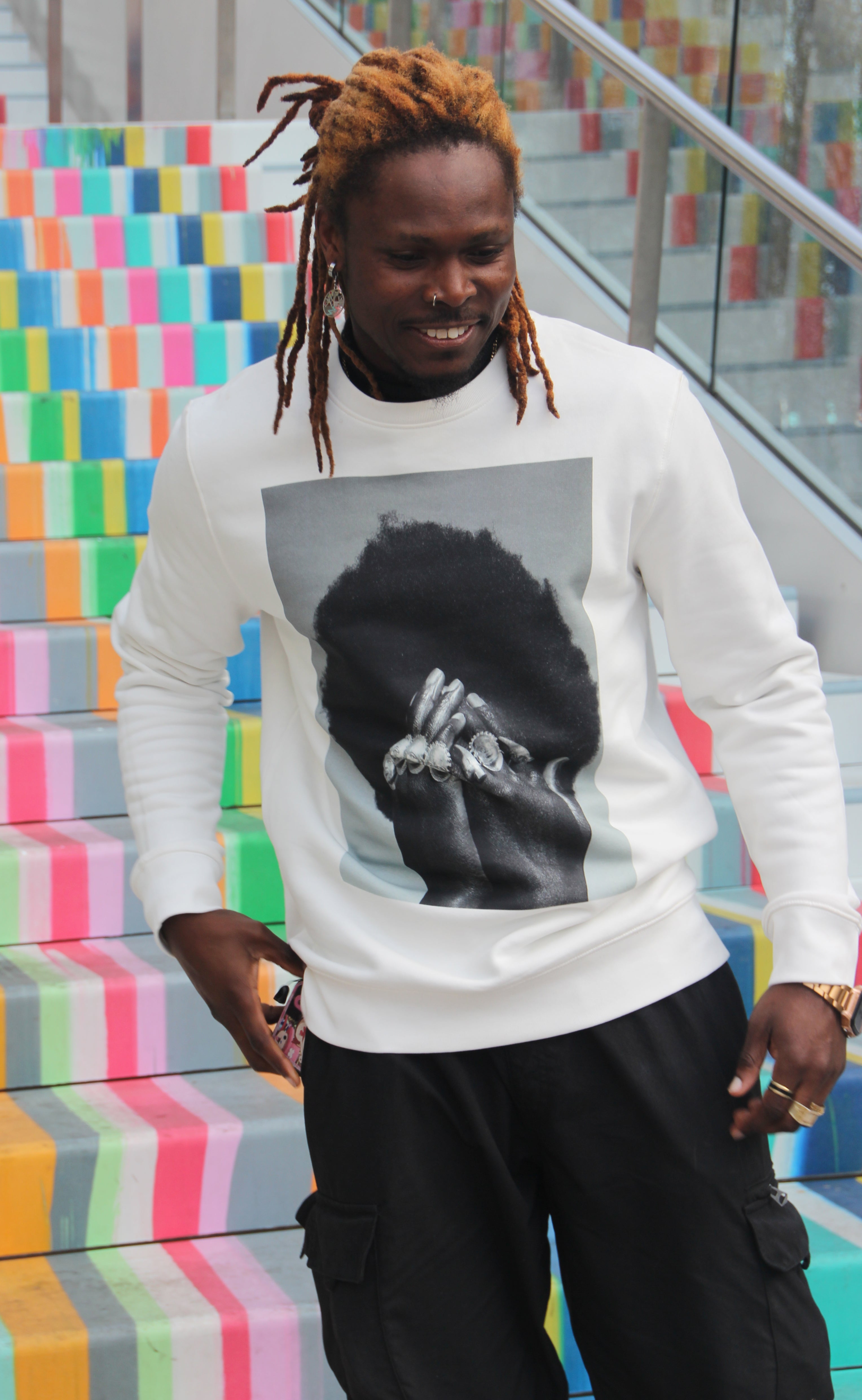 "The Hidden Oba" Unisex Sweatshirt (Off-White)