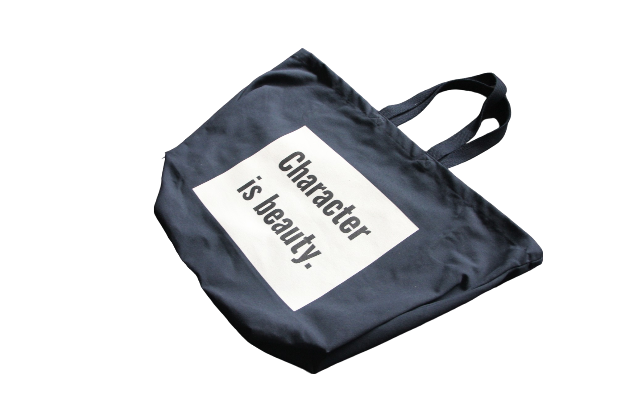 The ‘Character is Beauty’ Oversized Tote Bag (Navy)