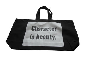 The ‘Character is Beauty’ Oversized Tote Bag (Black)