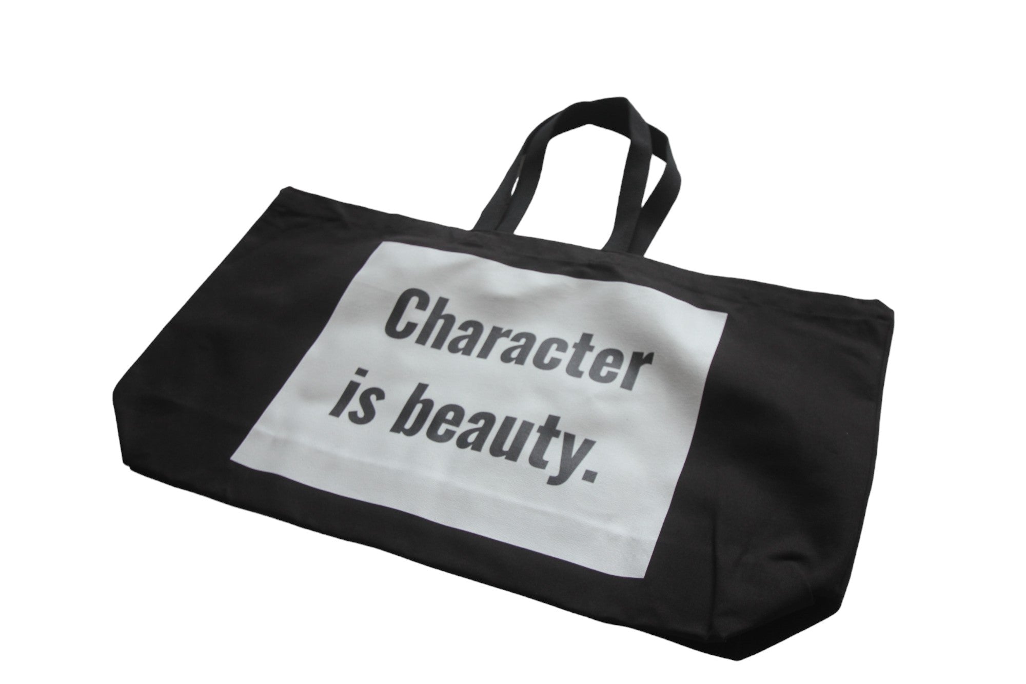 The ‘Character is Beauty’ Oversized Tote Bag (Black)