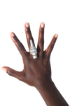 Iyoba Idia Oversize Sterling Silver  Profile Ring (adjustable)