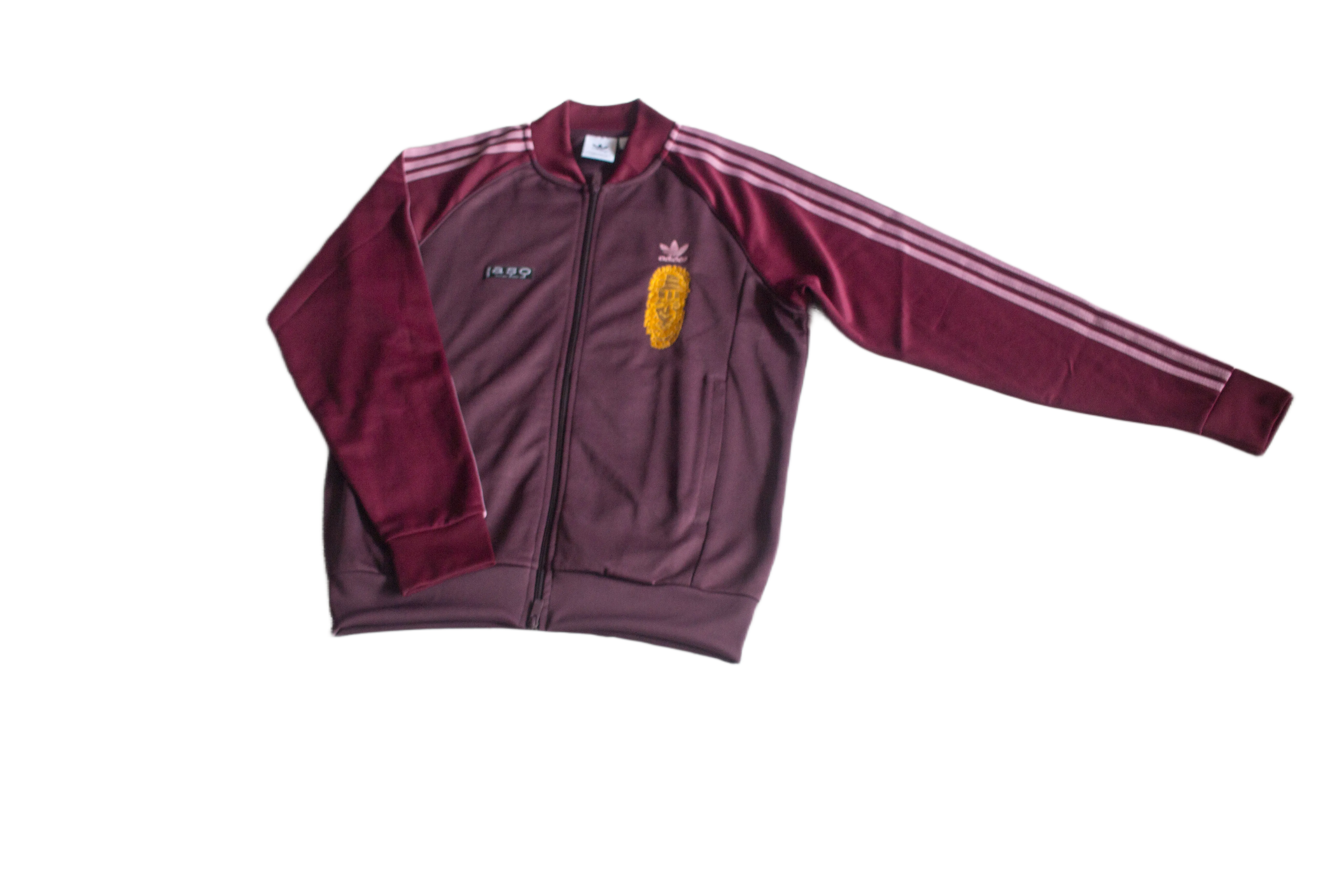 Special Edition: Re-Worked Adidas Iyoba Idia Embroidered Tracksuit Top (Purple/Dark Purple/Gold))