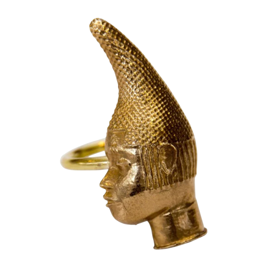 Iyoba Idia Profile Ring - Bronze (Unisex and Adjustable)