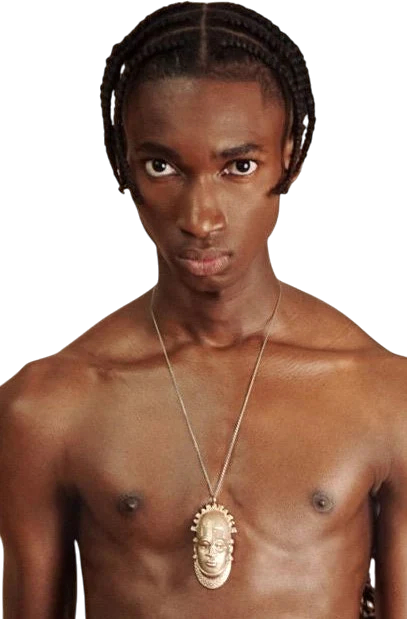 Iyoba Idia Mask Oversize Bronze Pendent