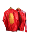 Special Edition: Re-Worked Adidas Iyoba Idia Embroidered Tracksuit Top (Red/Gold)