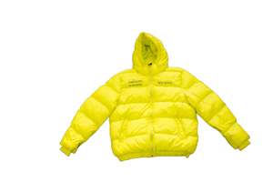The ‘Character is Beauty’ Oversized Puffer Jacket (Lime)