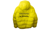 The ‘Character is Beauty’ Oversized Puffer Jacket (Lime)