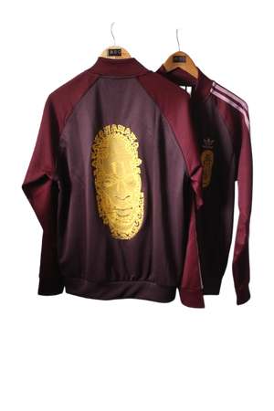 Special Edition: Re-Worked Adidas Iyoba Idia Embroidered Tracksuit Top (Purple/Dark Purple/Gold))