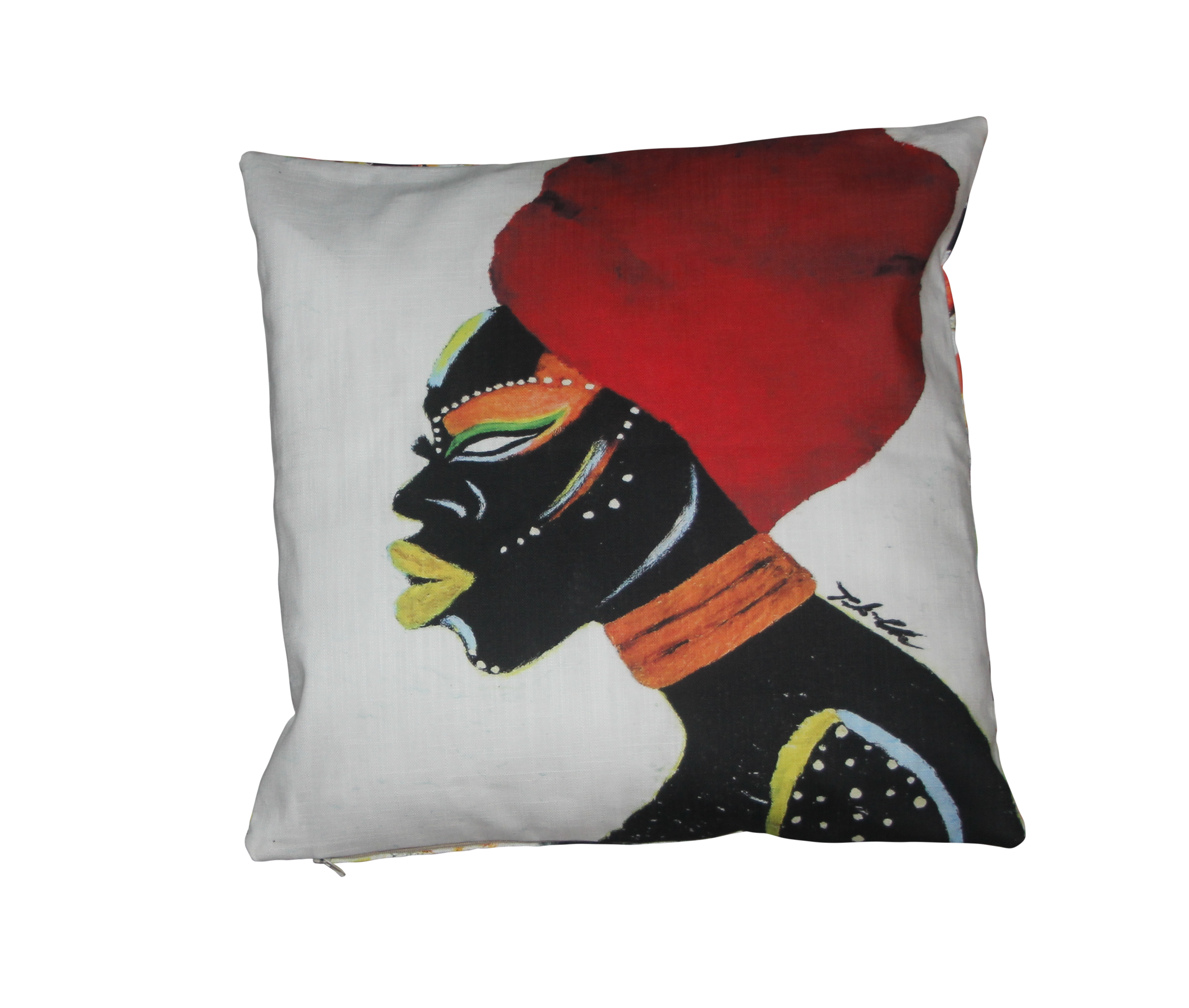 "African Queen" Art Cushion by Tarra Louis-Charles