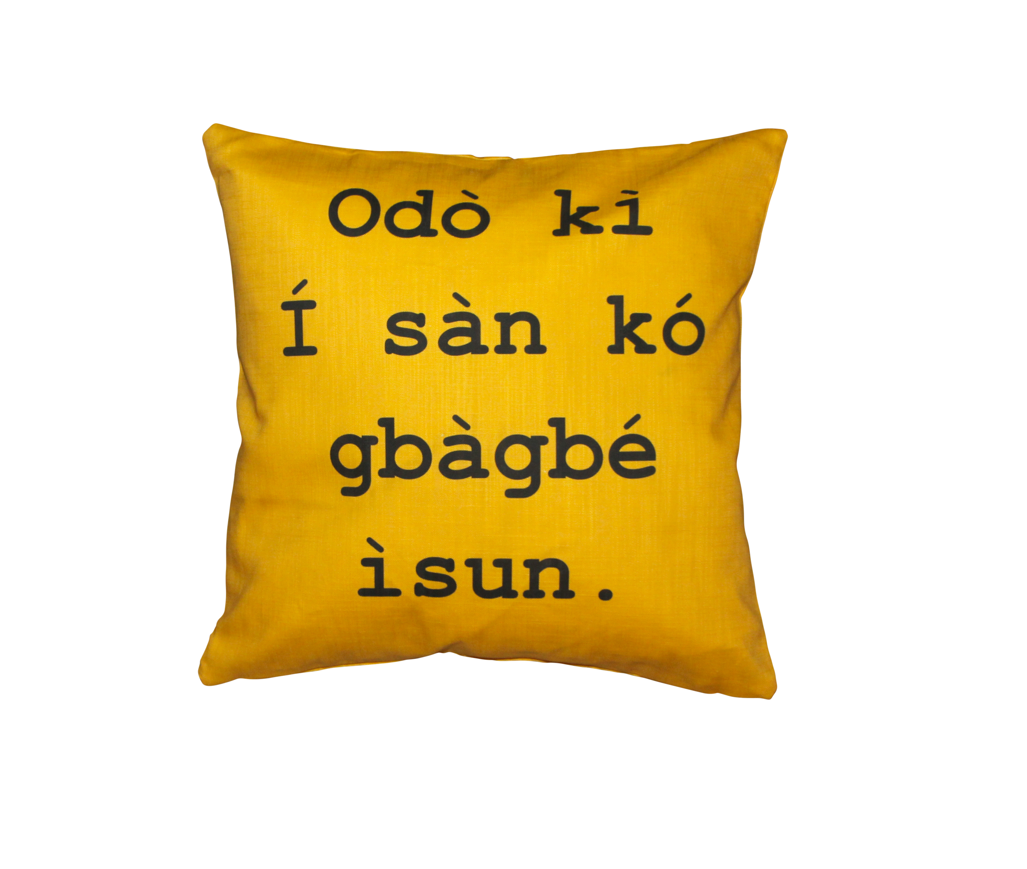 Yoruba Proverb Art Cushion: ‘A river does not flow and forgets its source’