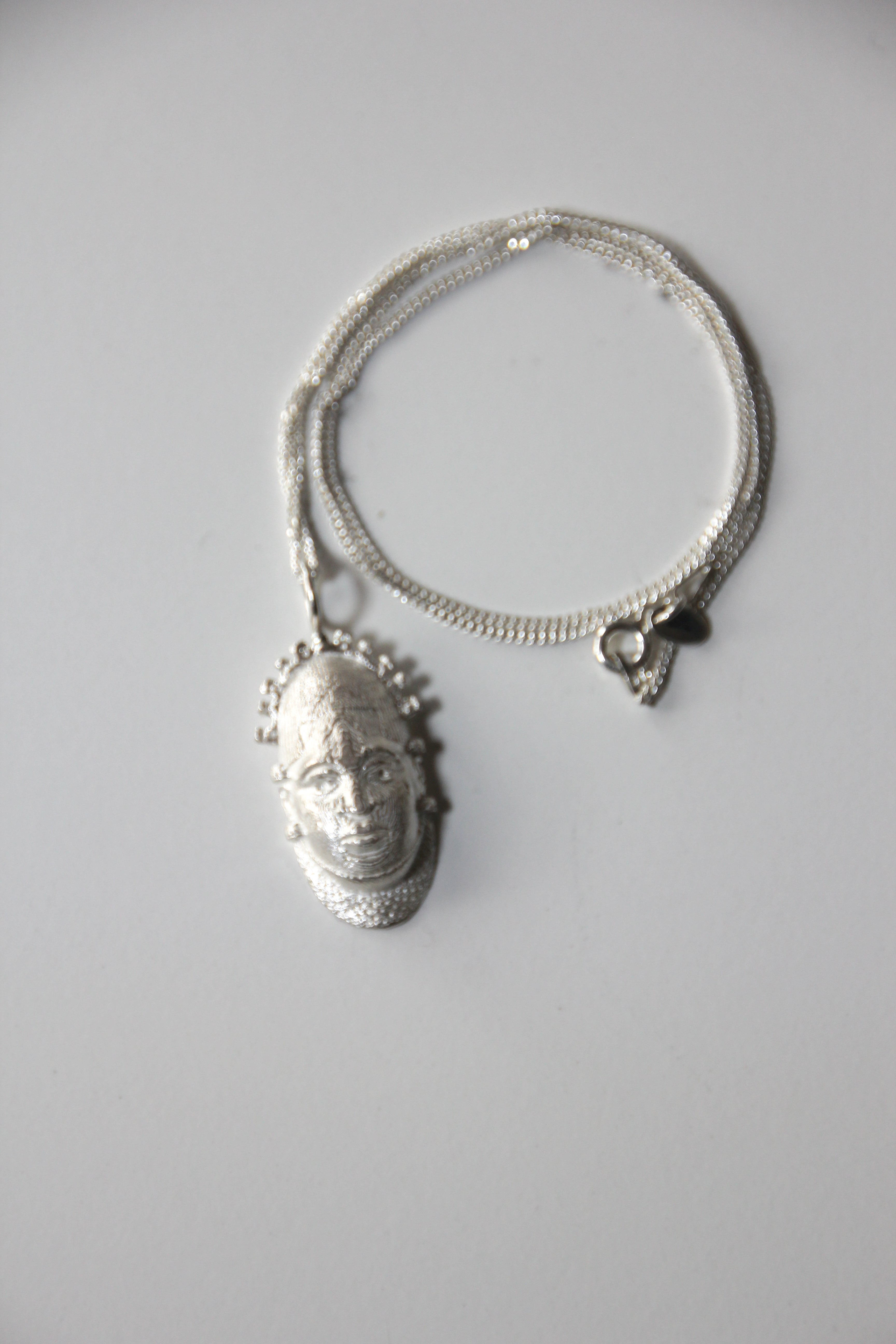 Iyoba Idia Mask Small Sterling Silver (hallmarked) Pendent