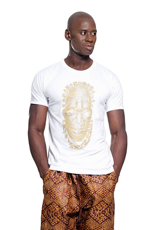 African Shirt (t-shirt) featuring Iyoba Idia mask. African Fashion style