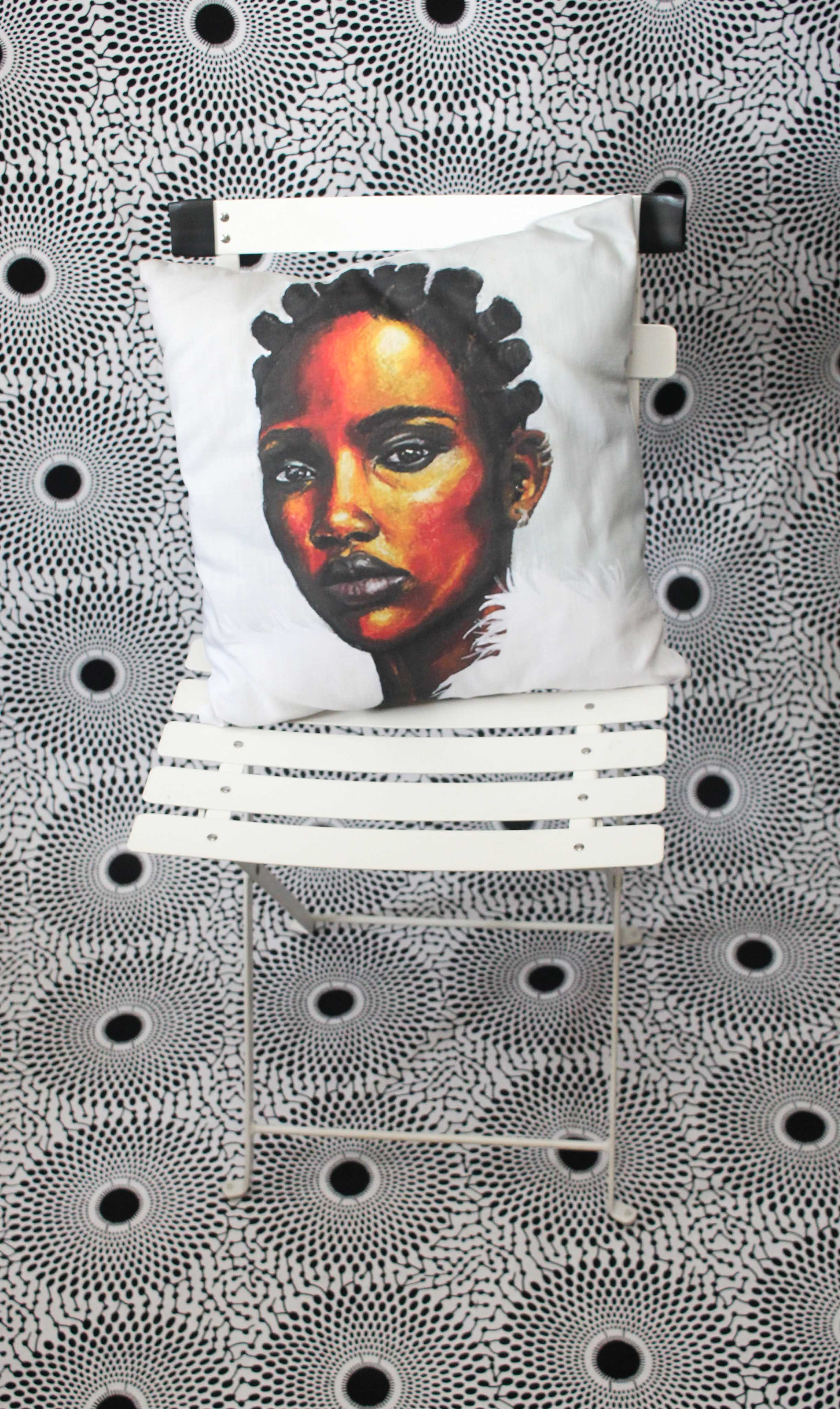 "Knots” Art Cushion by Kosisochukwu Nnebe