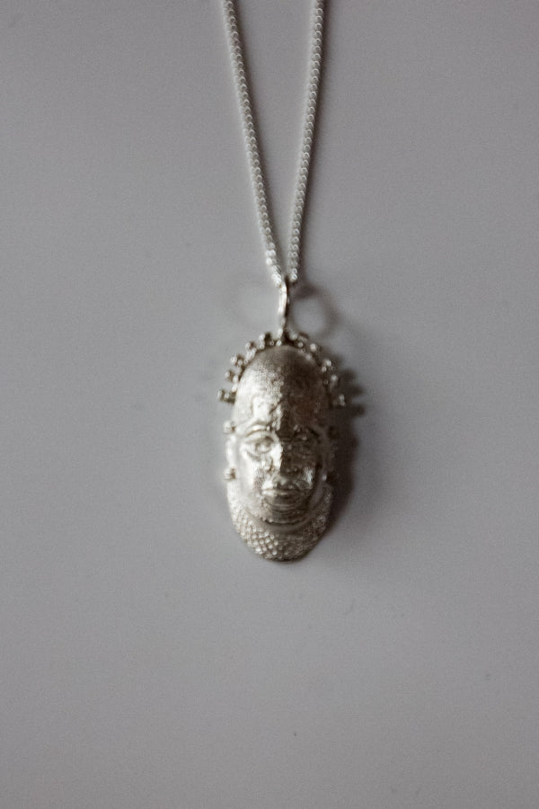 Iyoba Idia Mask Small Sterling Silver (hallmarked) Pendent