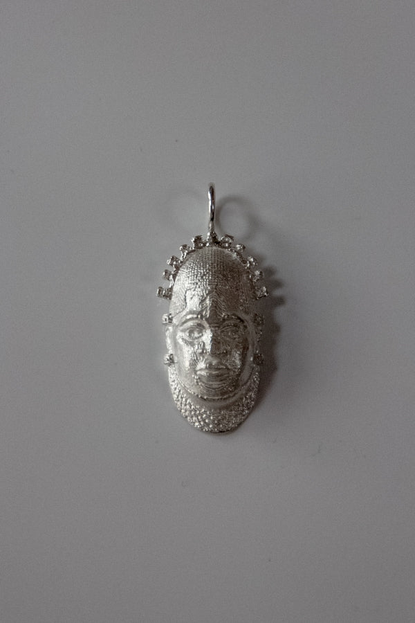 Iyoba Idia Mask Small Sterling Silver (hallmarked) Pendent