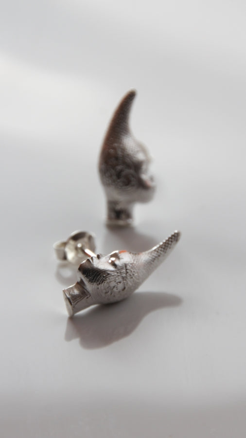 Iyoba Idia Profile Stud Earrings (Sterling Silver)