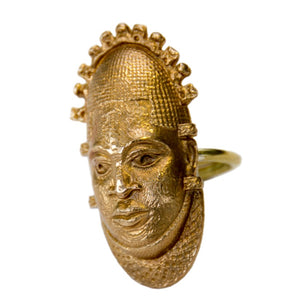 Iyoba Idia Mask Ring - Bronze (Unisex and Adjustable)