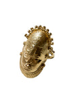 Iyoba Idia Mask Ring - Gold-Plated Bronze (Unisex and Adjustable)